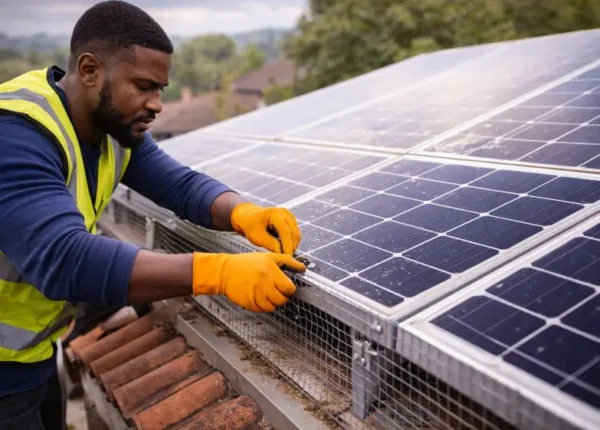 Solar Panel Bird Proofing